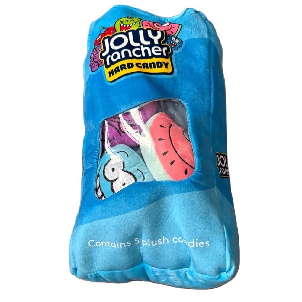 Jolly Rancher Blue Plush Candy Set Removable Pieces Bag Bundle Lot Set Hershey